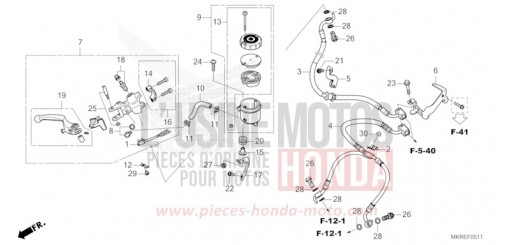 HAUPTBREMSZYLINDER, VORNE ZYLINDER (CBR1000SP) CBR1000SPR de 2024